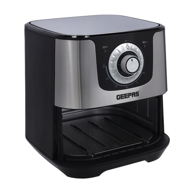 Geepas Air Fryer - 5.5L Non-Stick Basket with Comfortable Handle - Oil-Free Countertop Oven with Overheat Protection - 60 min Timer with Temperature Control