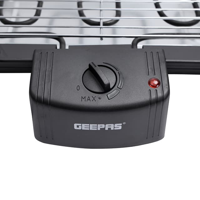 Geepas 2000W Electric Barbecue Grill - Table Grill, Auto-Thermostat Control with Overheat Protection - Space Saving, Detachable Heating Element - Ideal for BBQ Perfect for both Indoor & Outdoor cooking - 2 Years Warranty