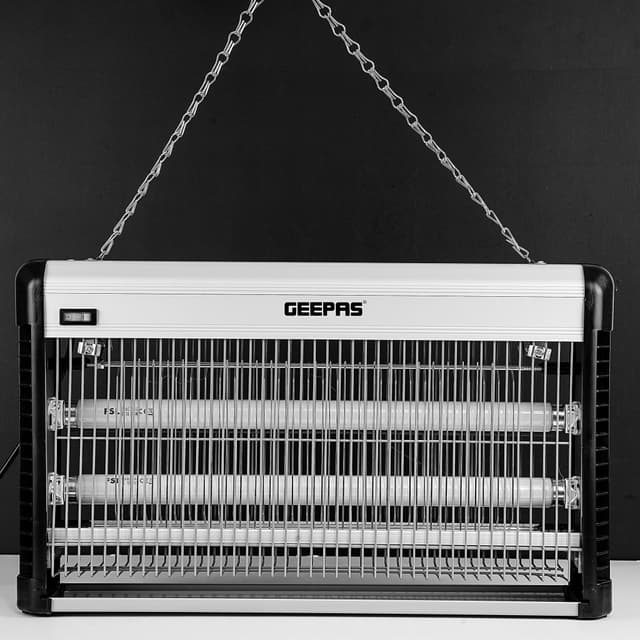 Geepas GBK1135N Electric Bug Killer - Powerful 2 UV Light Tubes - Automatic Bug Zapper, Insect Killer, Fly Killer, Wasp Killer - Mesh Grid, with Detachable Hanger