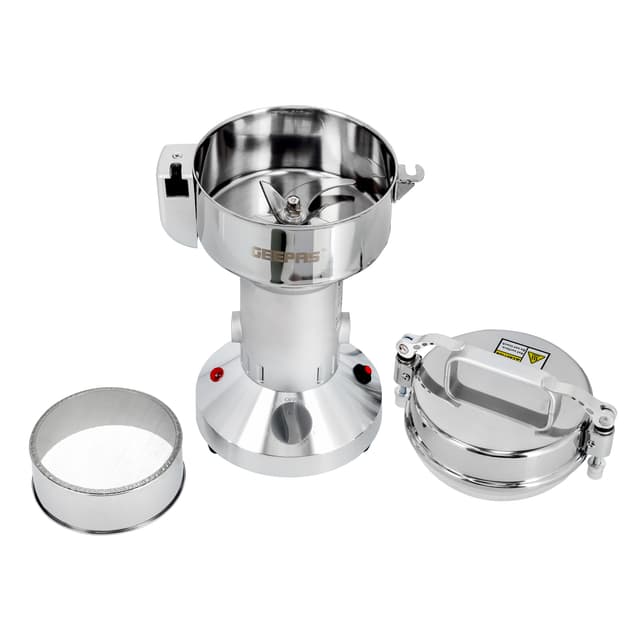 Geepas Food Processor,300g Capacity,1400w Powerful Motor, GCG41014, Stainless Steel Bowl and Blade, Safe Lid Protect Design,2 Years Warranty, Powerful Motor for Herb/Spice/Nut with Protection of Overload