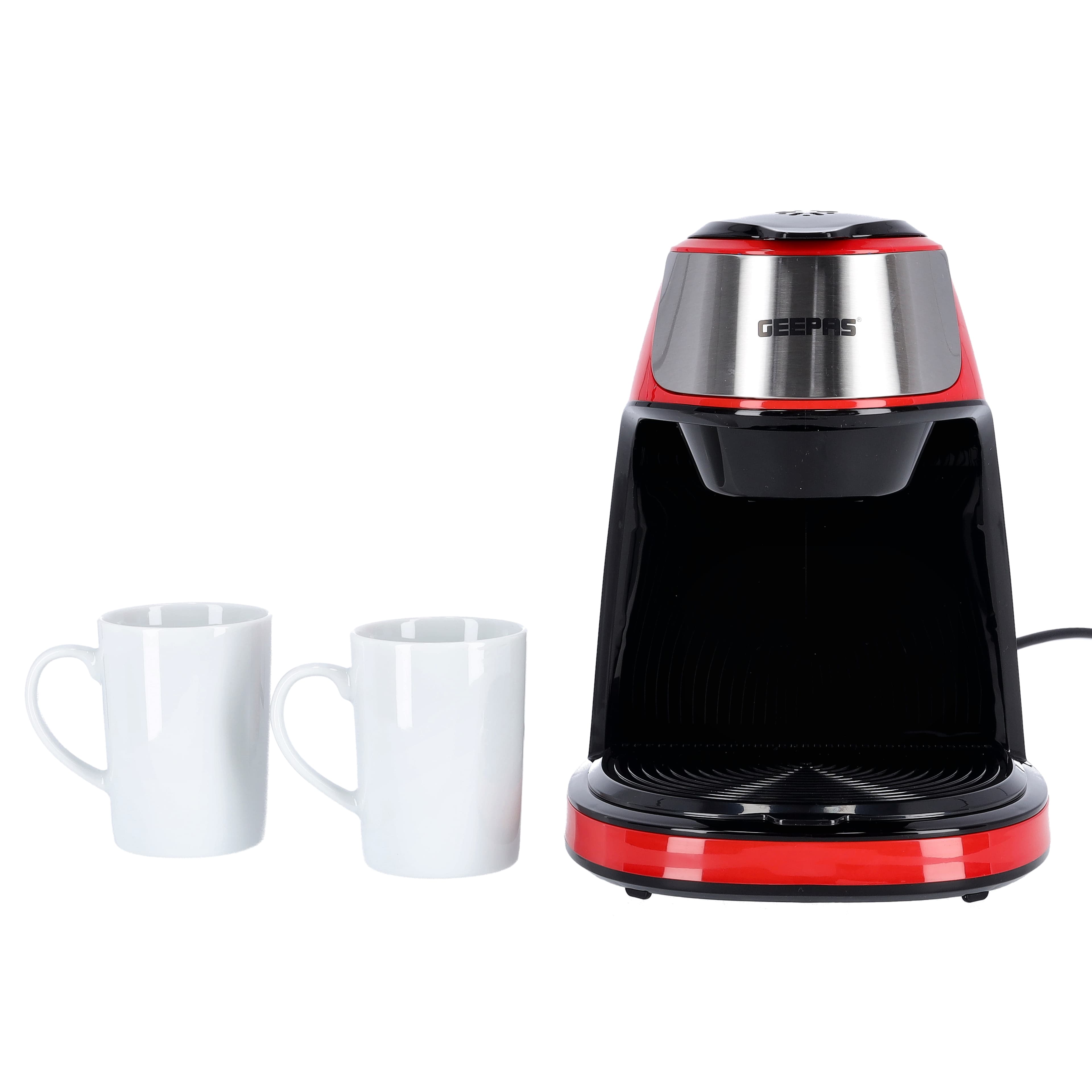 Geepas GCM41508 450W Coffee Maker – 0.3L with ON/Off Switch & Auto Off - Nylon Filter, Removable Water Tank -- Ideal for Coffee, Latte, Cappuccino & More