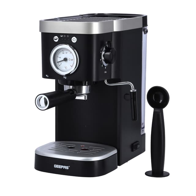 Geepas Portable Powerful 1100W Multi Function Coffee Machine with Overheat & Overpressure Protected GCM41510