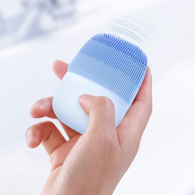 inFace Xiaomi Inface Facial Cleansing Brush Upgrade Version Mijia Electric Sonic Face Brush Deep Cleaning Waterproof Tool - Blue - Blue
