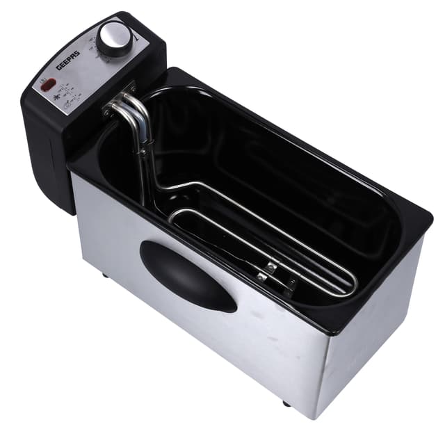 Geepas Compact 2180W Powerful 3L Deep Fryer with Overheat Protection & Chrome Plated Basket GDF36015
