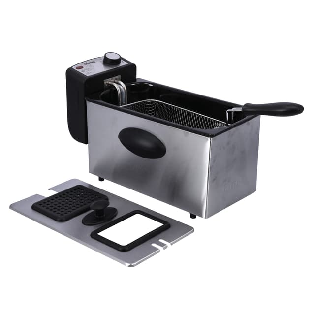 Geepas Compact 2180W Powerful 3L Deep Fryer with Overheat Protection & Chrome Plated Basket GDF36015