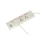 محول كهرباء Geepas 3 Way Extension Socket with 2 USB Port