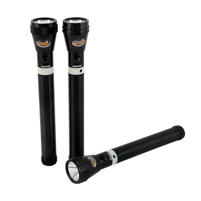 كشاف يدوي ( 3 قطع ) قابل لإعادة الشحن Geepas - Flashlight