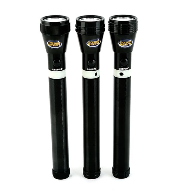 كشاف يدوي ( 3 قطع ) قابل لإعادة الشحن Geepas - Flashlight