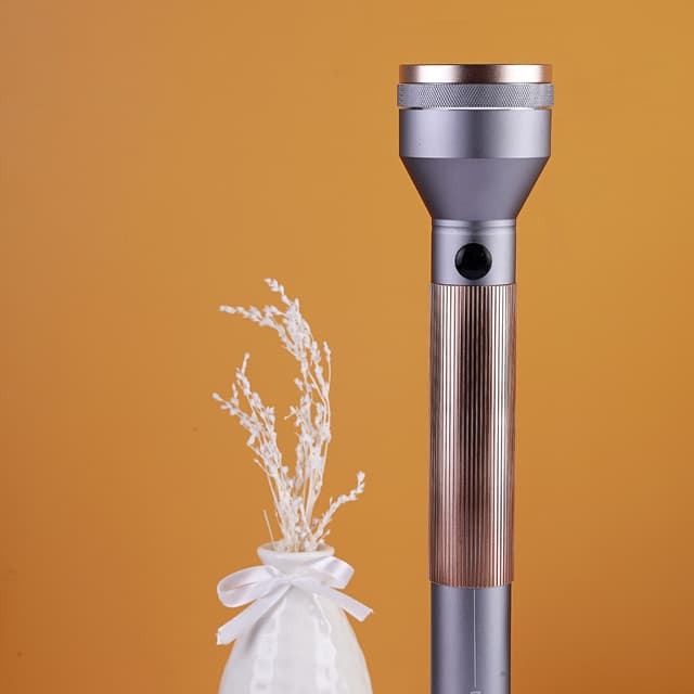 Geepas GFL51014 Rechargeable LED Flashlight with Power Bank - Hyper Bright Light - 4000 mAh Battery - Power Bank Ideal for Camping, Trekking & Outdoor Activities