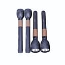 Geepas 4 In 1 Rechargeable Waterproof LED Flashlight - 330 Lumens Super bright Light with 2 Hours Continuous Working- Ideal for Campinf, Trekking, Patrolling & More