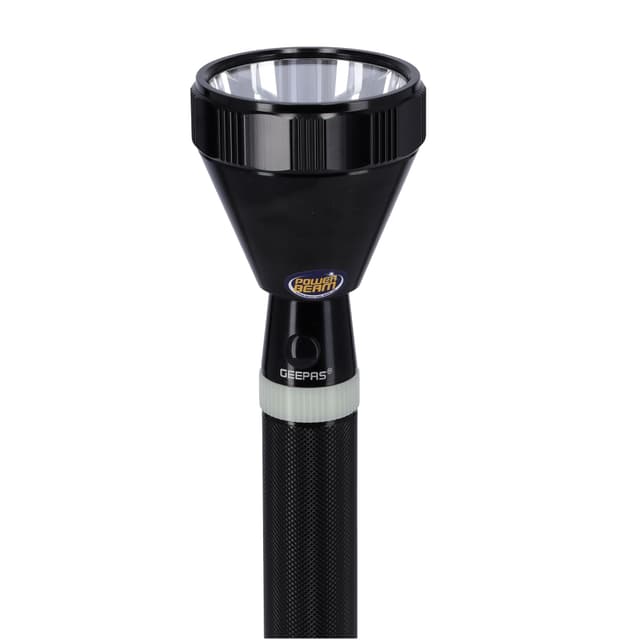 Geepas 2500mAh Rechargeable LED Flashlight - 2000 Meter Range Portable Design with 6 Hours Continuous Working -Pocket Flashlight for Camping Bicycle Hiking & More