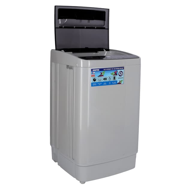 Geepas Fully Automatic Top Loaded Washing Machine 6kg - Auto-Imbalance, Gentle Fabric Care, Turbo Wash, Anti Vibration & Noise, Child Lock, Stainless Steel Drum
