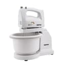 Geepas 250W Hand Mixer with Stand & Bowl - 5 Speed Controls with Detachable Stainless-Steel 2 Beater & 2 Dough Hooks -Ideal for Whipping, Blending & Beating