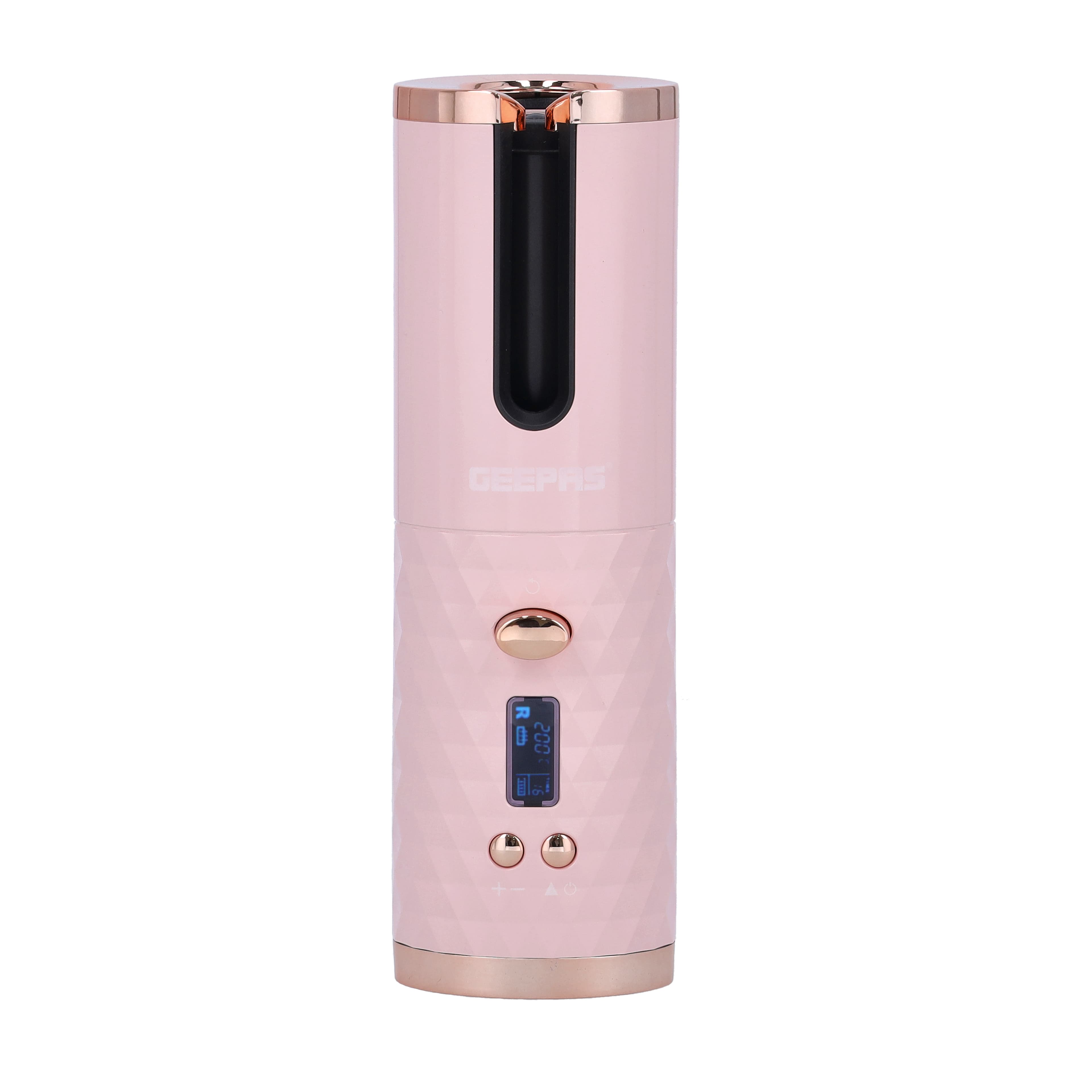 Geepas Wireless Automatic Hair Curler - Portable Electric Rotating with Heat Isolating Chamber, Temperature Control & Timer Settings - 2 Years Warranty