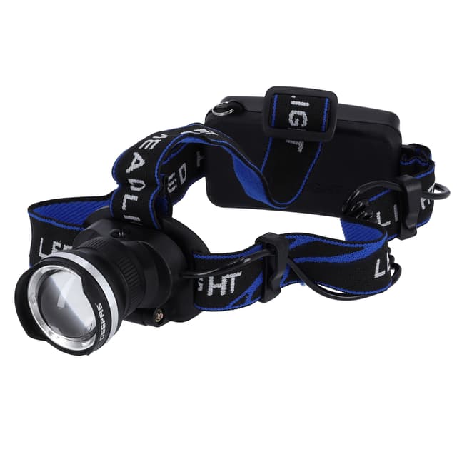 Geepas Rechargeable Led Head Lamp - 1500 Mah Battery with 4-6 hours Working - 3 Modes Bicycle Camping Head Torch Light led Head Lamp & Emergency Lights