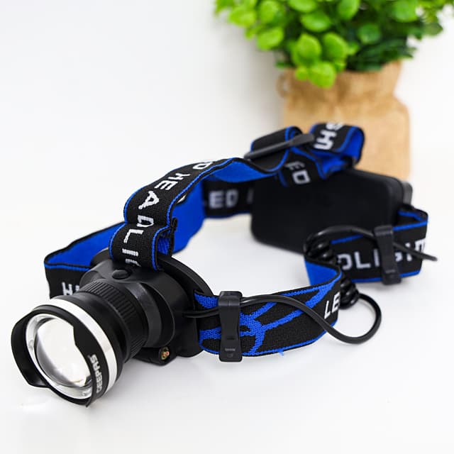 Geepas Rechargeable Led Head Lamp - 1500 Mah Battery with 4-6 hours Working - 3 Modes Bicycle Camping Head Torch Light led Head Lamp & Emergency Lights