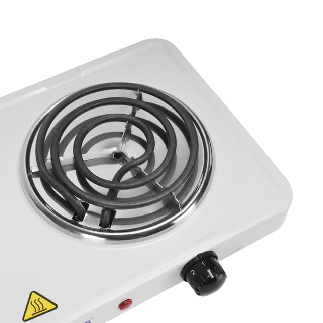 طباخ كهربائي Geepas Electric Double Hot Plate - 2000W Dual Hot Plate for Flexible Precise Table Top Cooking Spiral Heating Plates