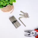 Geepas GHW65074 Double Cylinder Lock 70mm - Security Lock, Double Brass Cylinder 30/30mm with 3 Keys - Anti-Drill & Anti-Pick Door Lock - High Security Lock