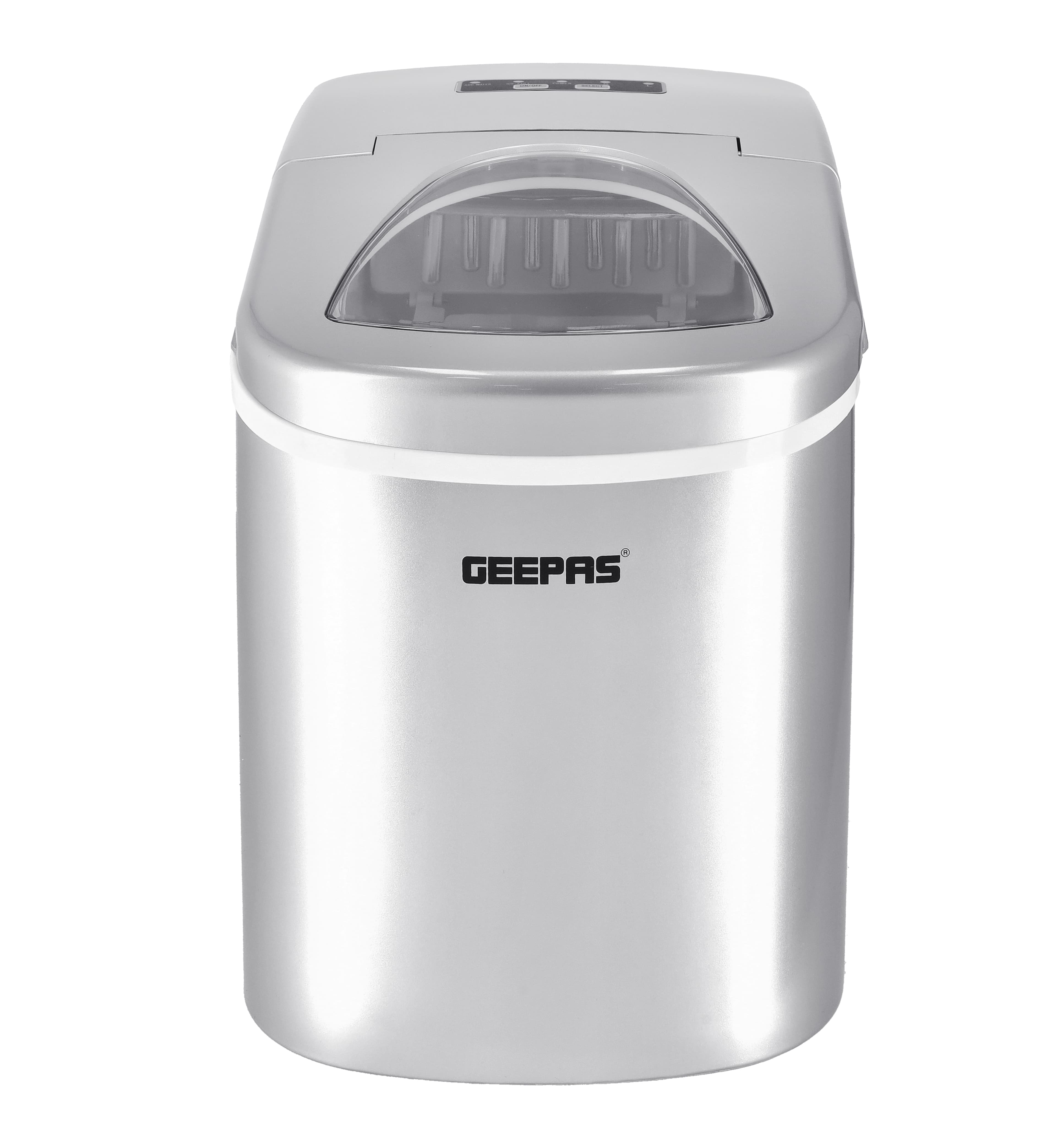 Geepas Ice Cube Maker Two Sizes Produces 24kg Ice in 24 Hours Ice Container 700g Water Container 2.2L