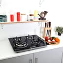 غاز بلت ان مسطح جيباس بأربع شمعات Geepas Gas Cooker Size 130/100/70mm