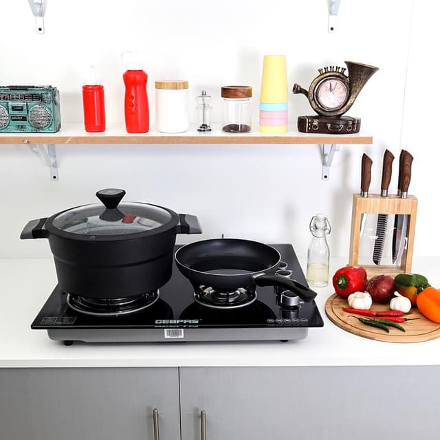 غاز بلت ان مسطح جيباس بأربع شمعات Geepas Gas Cooker Size 130/100/70mm