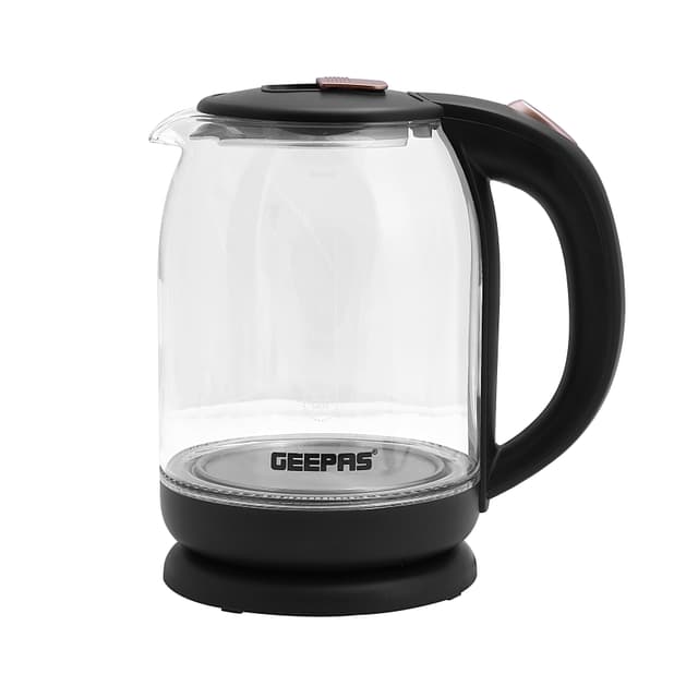 غلاية جيباس كهربائية للماء بسعة 1.8 لتر Geepas - Electric Glass Kettle