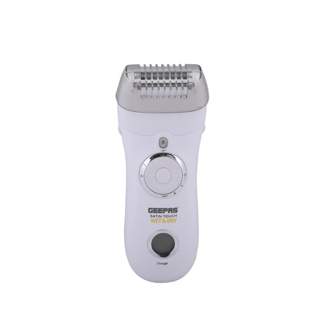 Geepas GLE86026UK Beauty Satin Touch 3-in-1 Epilator - Wet and Dry Epilator, Ladies Electric Shaver, 2 Different Speeds & LCD Power Display Light - Remove Unwanted Hair with Protective cap - 2-Year Warranty