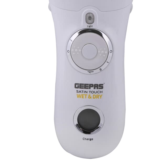 Geepas GLE86026UK Beauty Satin Touch 3-in-1 Epilator - Wet and Dry Epilator, Ladies Electric Shaver, 2 Different Speeds & LCD Power Display Light - Remove Unwanted Hair with Protective cap - 2-Year Warranty