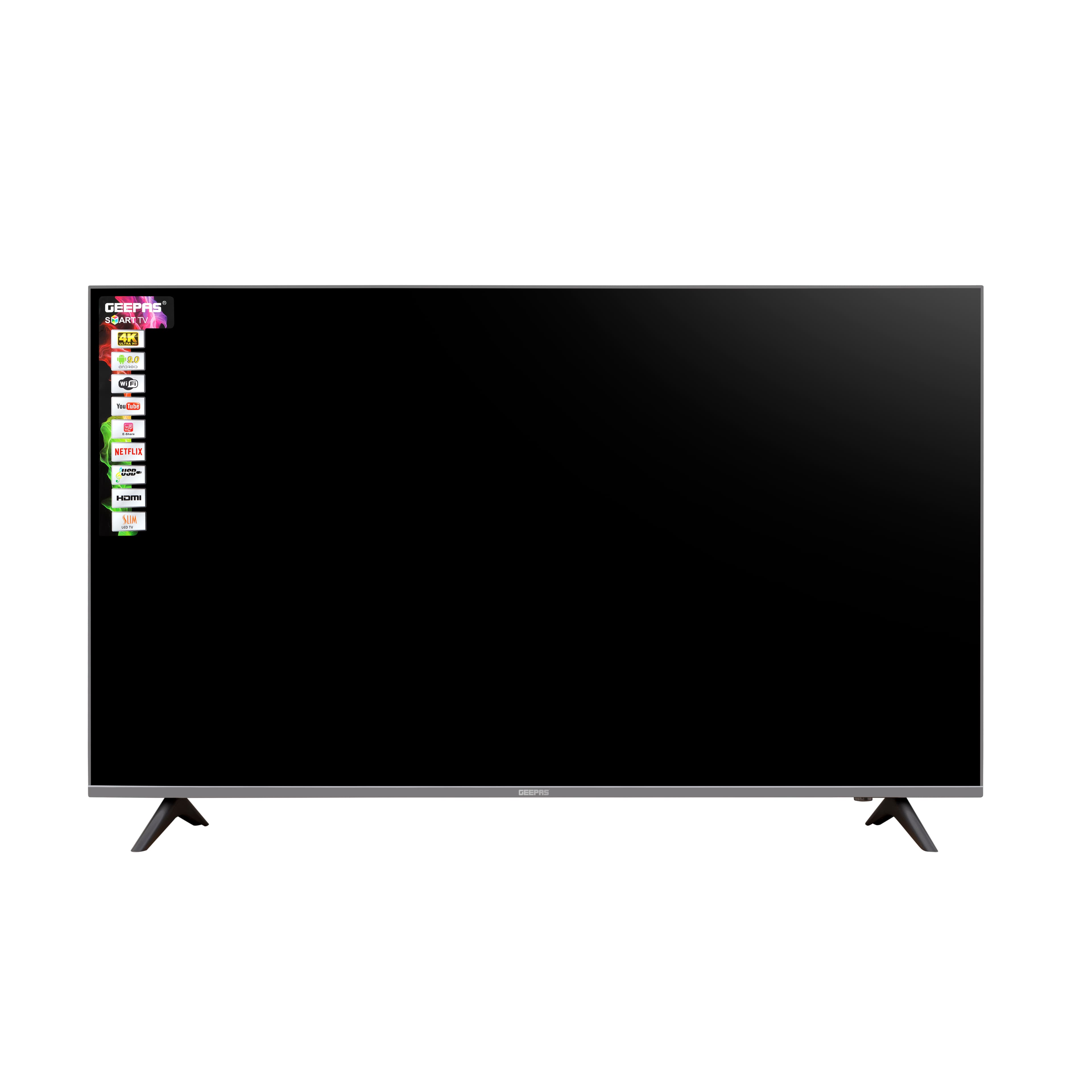 Geepas GLED5508SFHD 55" Android Smart LED TV - Slim Led, 3.5mm, 2 HDMI & 2 Hi-High USB Ports - Wi-Fi, Android 7.0 -YouTube, Netflix, Amazon Prime