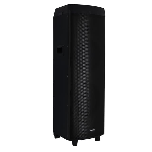 Geepas Hi-Fi Speaker With Uhf Mic & Remote | Usb Bt Gms11153 Tf Fm And Tws Functions Includes Aux/Guitar Input 2*12" Dj