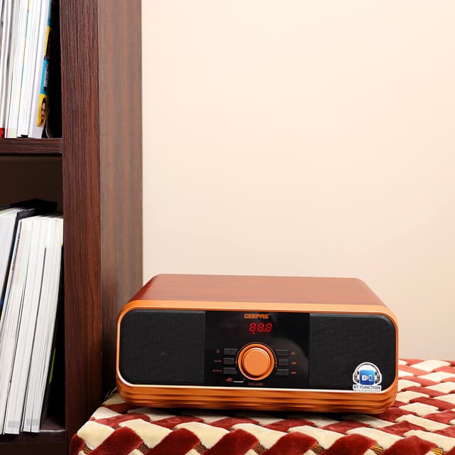 مكبر صوت Geepas 2.1 Bluetooth Speaker - Portable Bluetooth Speaker with Stereo Hi-Fi Bass, Led Display