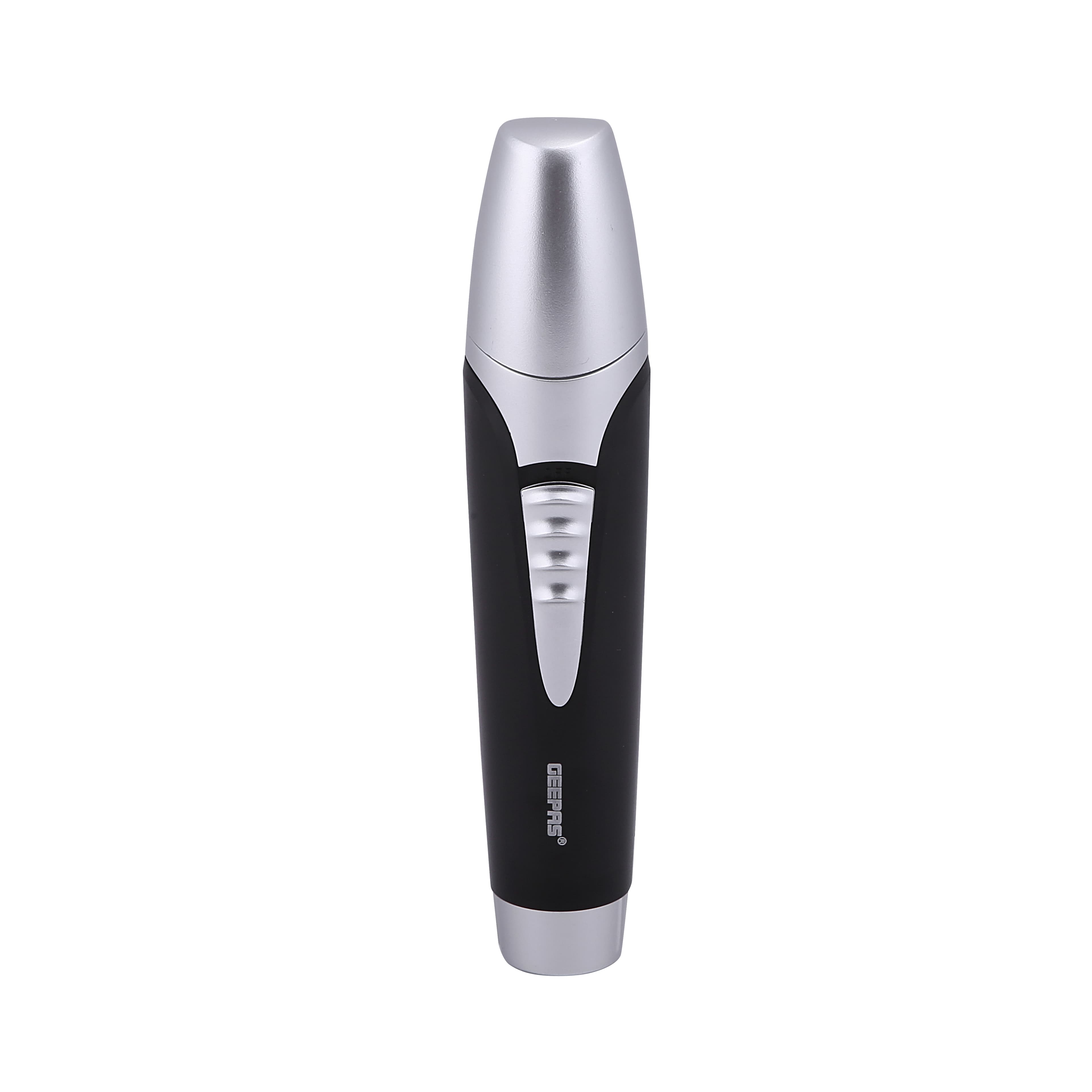 Geepas GNT8651 Nose & Ear Trimmer - Professional 2 in 1 Eyebrow & Facial Hair Trimmer for Men -Cleaning Brush - Electric Nostril Nasal Hair Painless Clipper