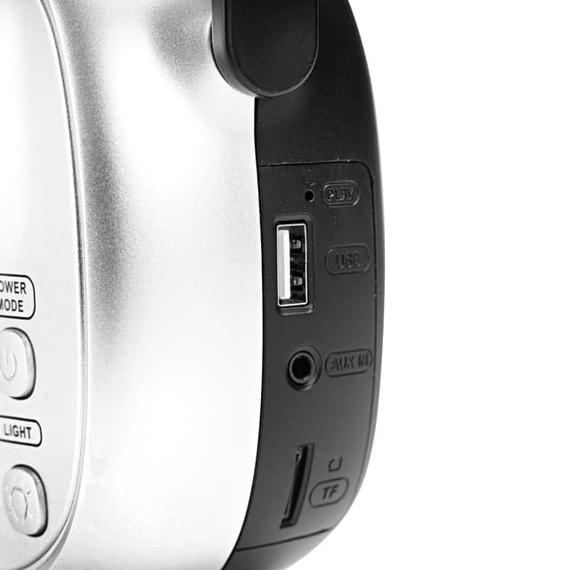 Geepas Rechargeable Radio - FM/AM Radio with 2 Headphone Socket - Enhanced Portable Comfortable Handle & Timer Auto Start, Digital Display- Ideal for Indoor & Outdoor use - 2 Years Warranty