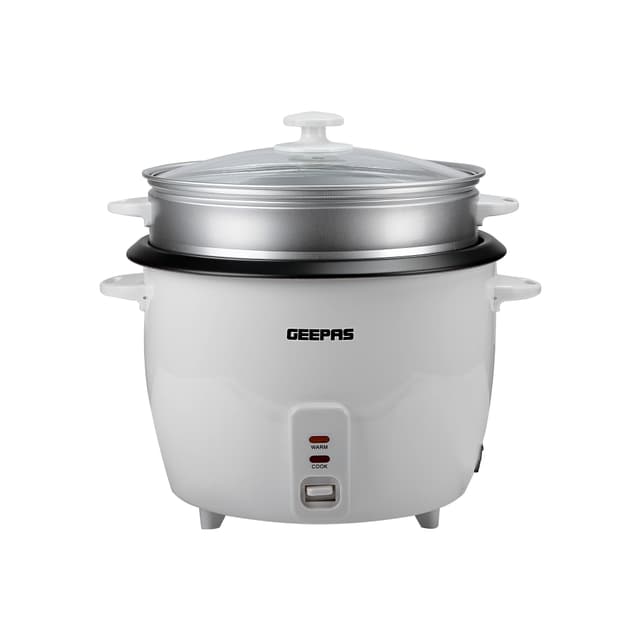 طباخة الأرز الكهربائية طهي بالبخار بسعة 2.8 لتر ضد الالتصاق جيباس Geepas Against Adhesion 2.8 L Steam Cooking Electric Cooker