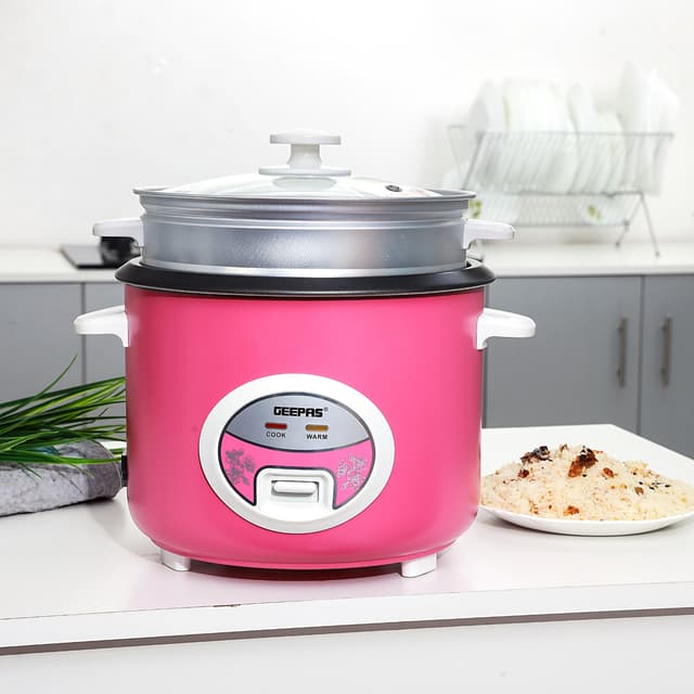 طباخ كهربائي بسعة 1.8 لتر Geepas 1.8L Deluxe Ricer Cooker 700W