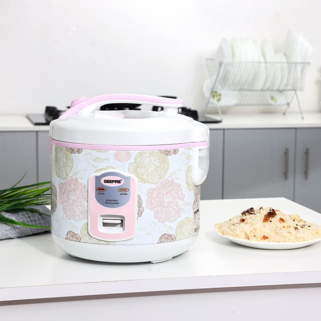 طباخ كهربائي بسعة 1.5 لتر Geepas 1.5 L Electric Rice Cooker 500W