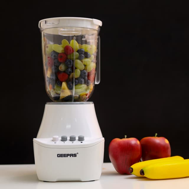 خلاط كهربائي بسعة 1.5 لتر Geepas 400W , 3 in 1 Blender , 1.5L Unbreakable Jar