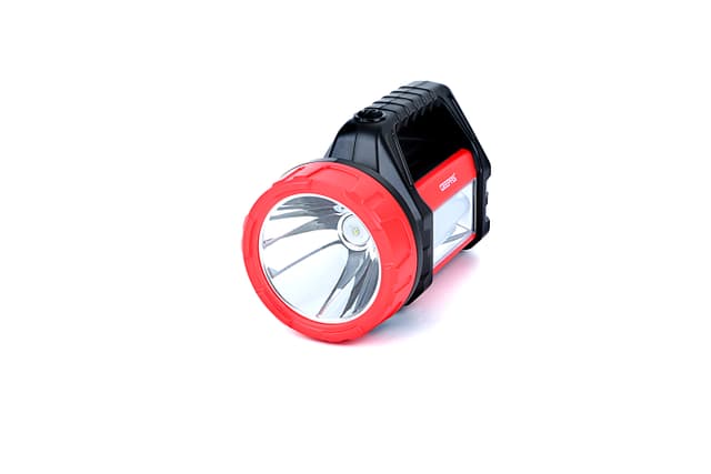 Geepas Rechargeable Search Light with Lantern - Hand held LED Torch 16 Hours Working with 2000mAh Battery - Perfedt for Camping, Trekking, Outdoor- 2 Years Warranty