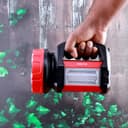 Geepas Rechargeable Search Light with Lantern - Hand held LED Torch 16 Hours Working with 2000mAh Battery - Perfedt for Camping, Trekking, Outdoor- 2 Years Warranty