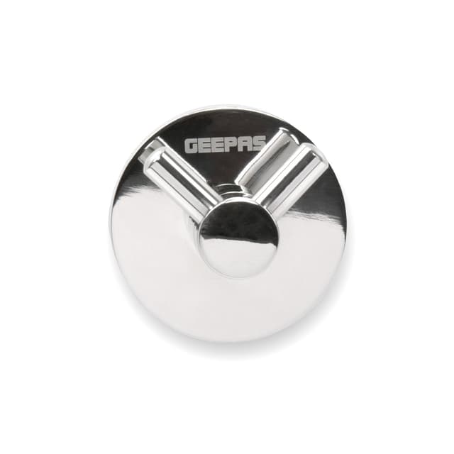 Geepas GSW61039 Double Hook Wall / Wall / Door Hanger Made of Durable Stainless Steel and Rust-Resistant Chrome Finish, 8-Kgs Load Bearing Capacity