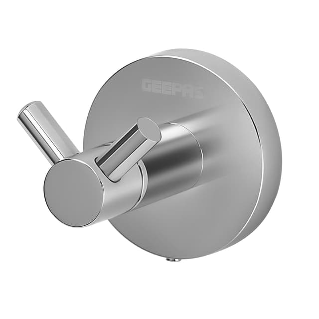 Geepas GSW61039 Double Hook Wall / Wall / Door Hanger Made of Durable Stainless Steel and Rust-Resistant Chrome Finish, 8-Kgs Load Bearing Capacity