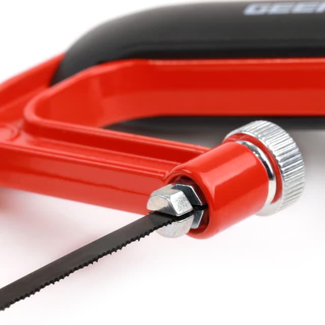 Geepas GT59040 6" (152MM) Junior Hacksaw - Durable & Convenient with Plastic Grip Handle, Safe DIY Mini Hacksaw for Your Mini Tool Kit - Professional Small Hand Saw with Exchangeable Metal Cutting Saw Blade