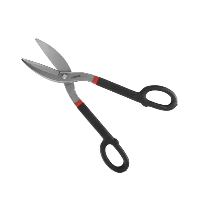 Geepas Gt59044 10" Tin Snip - Straight Cut With Steel Blades | Cutting Capacity Upto 23 Gauge Slip Resistant Handle For Long Working Ideal Metal Sheet And Hard Material