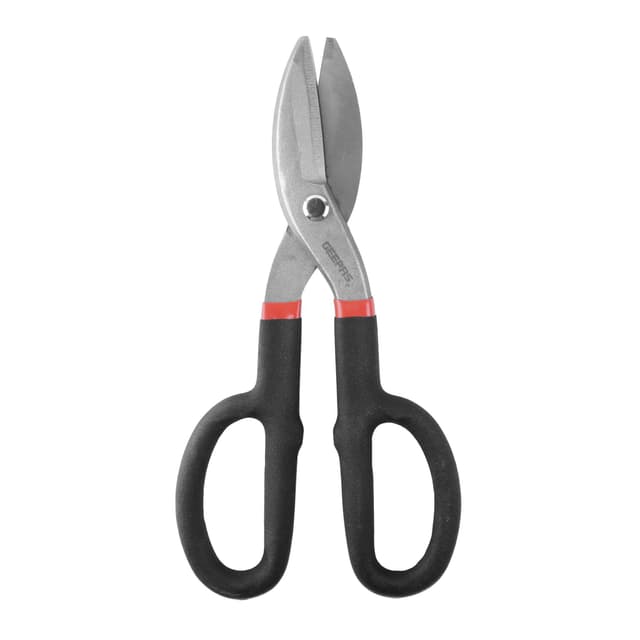 Geepas Gt59044 10" Tin Snip - Straight Cut With Steel Blades | Cutting Capacity Upto 23 Gauge Slip Resistant Handle For Long Working Ideal Metal Sheet And Hard Material