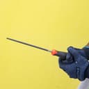 Geepas GT59059 8" Inch Round File - Cut Mill File with High-Quality Steel, Ergonomic Grip, Rubber Handle, Finder Hand File for Debarring and Removing Material - Ideal for Wood, Metal, Plastic