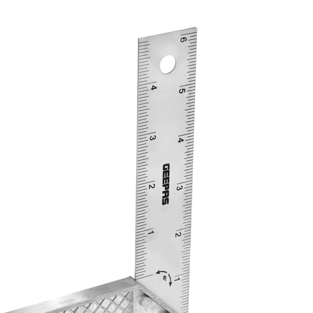 مسطرة زاوية جيباس 6 انش بزاوية 90 درجة من الفولاذ المقاوم للصدأ Geepas Try Square with Metal Handle 6" - 90  Angle Corner Ruler