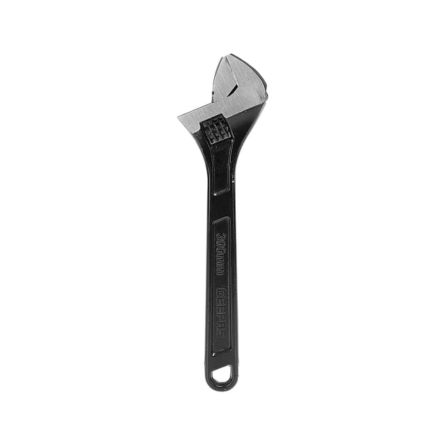 Geepas GT59225 Soft Grip 12" Adjustable Wrench - Made of Highly Durable CRV, Black Phosphated Finish, Easy to Operate, Has a Double Colored Handle