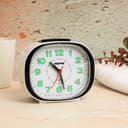 Geepas Gwc26018 Bell Alarm Clock - Small Battery Operated Analog Silent Non-Ticking Ascending Beep Sounds Snooze Light Functions | Ideal For Study Room Bed & More