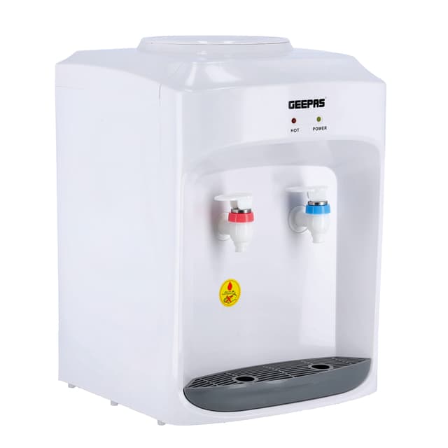 Geepas GWD17020 Hot & Normal Water Dispenser - Stainless Steel Tank -Top Loading with 2 Taps - Ideal for Home/Office/Shop & More - 2 Years Warranty
