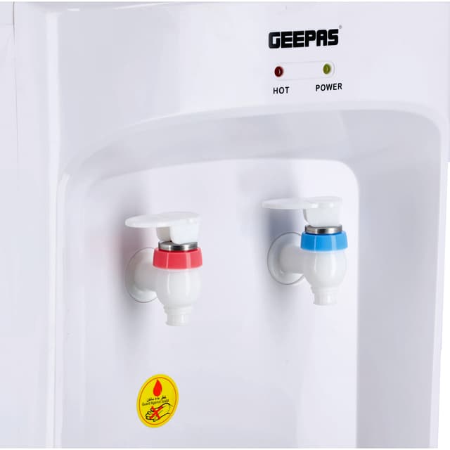 Geepas GWD17020 Hot & Normal Water Dispenser - Stainless Steel Tank -Top Loading with 2 Taps - Ideal for Home/Office/Shop & More - 2 Years Warranty